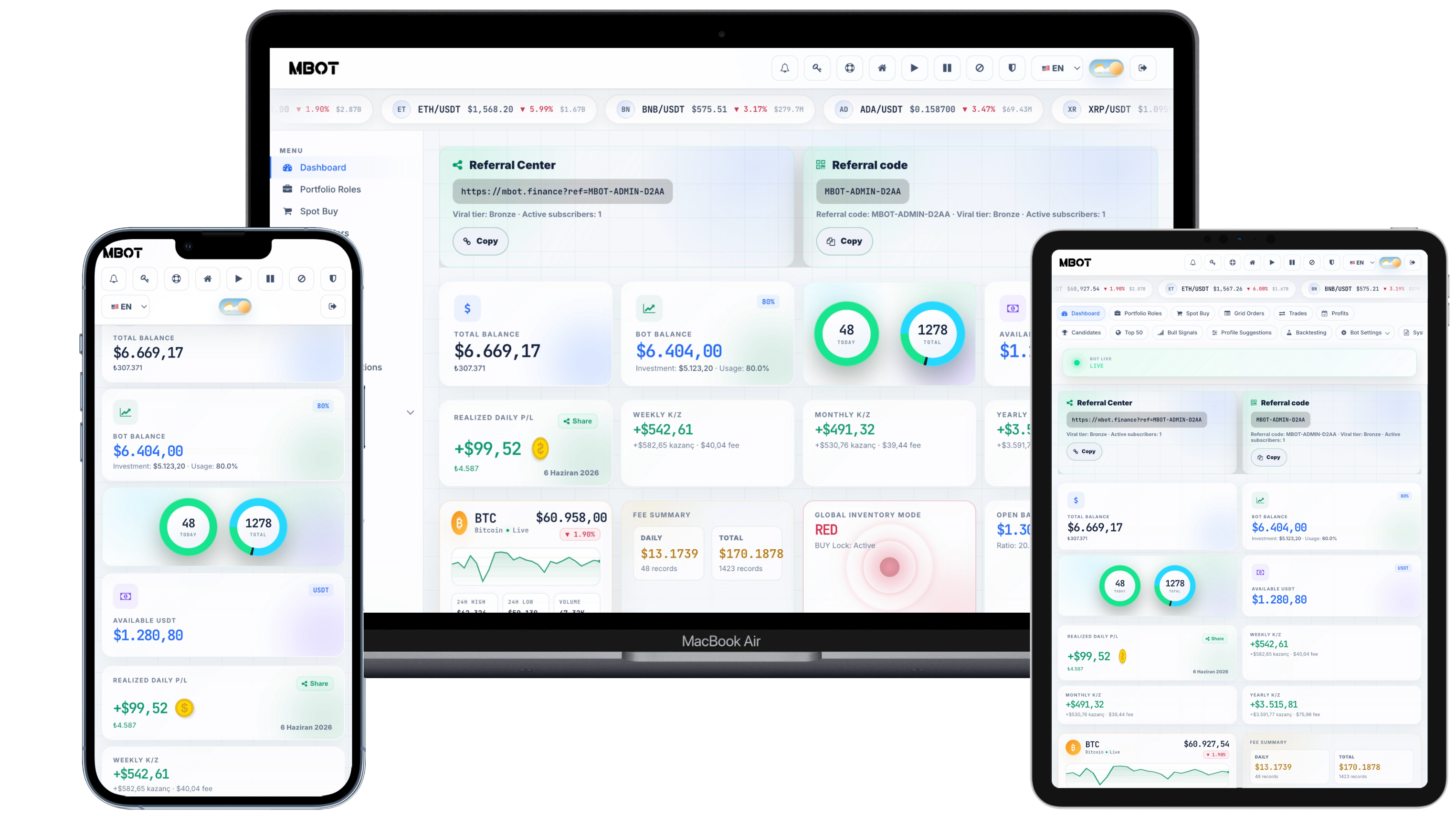 MBOT light dashboard preview